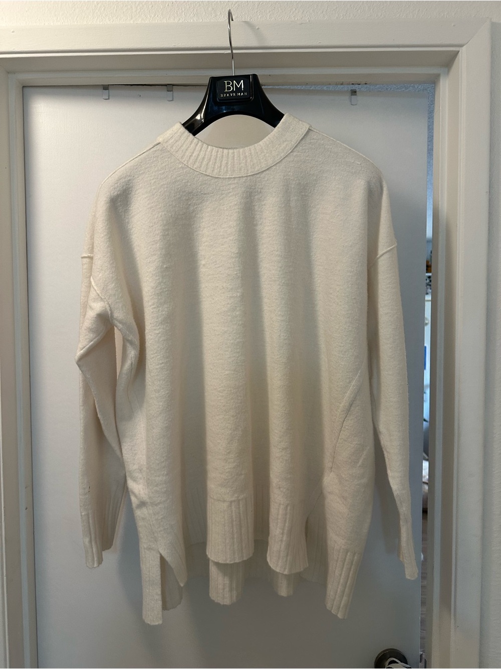 Cream Crewneck Oversized Sweater